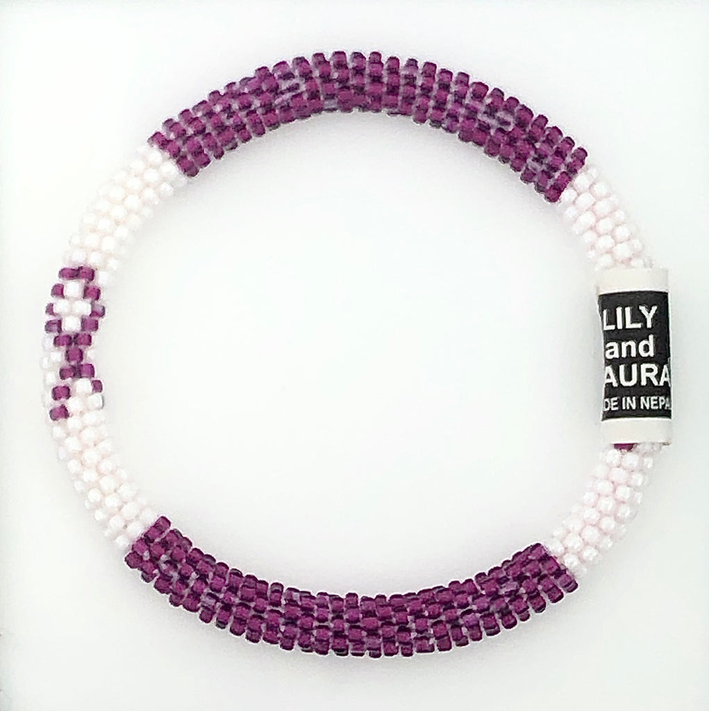 Purple Ribbon Bracelet, Epilepsy,Chiari Malformation,Hodgkins Disease, -  Handmade Love Stories