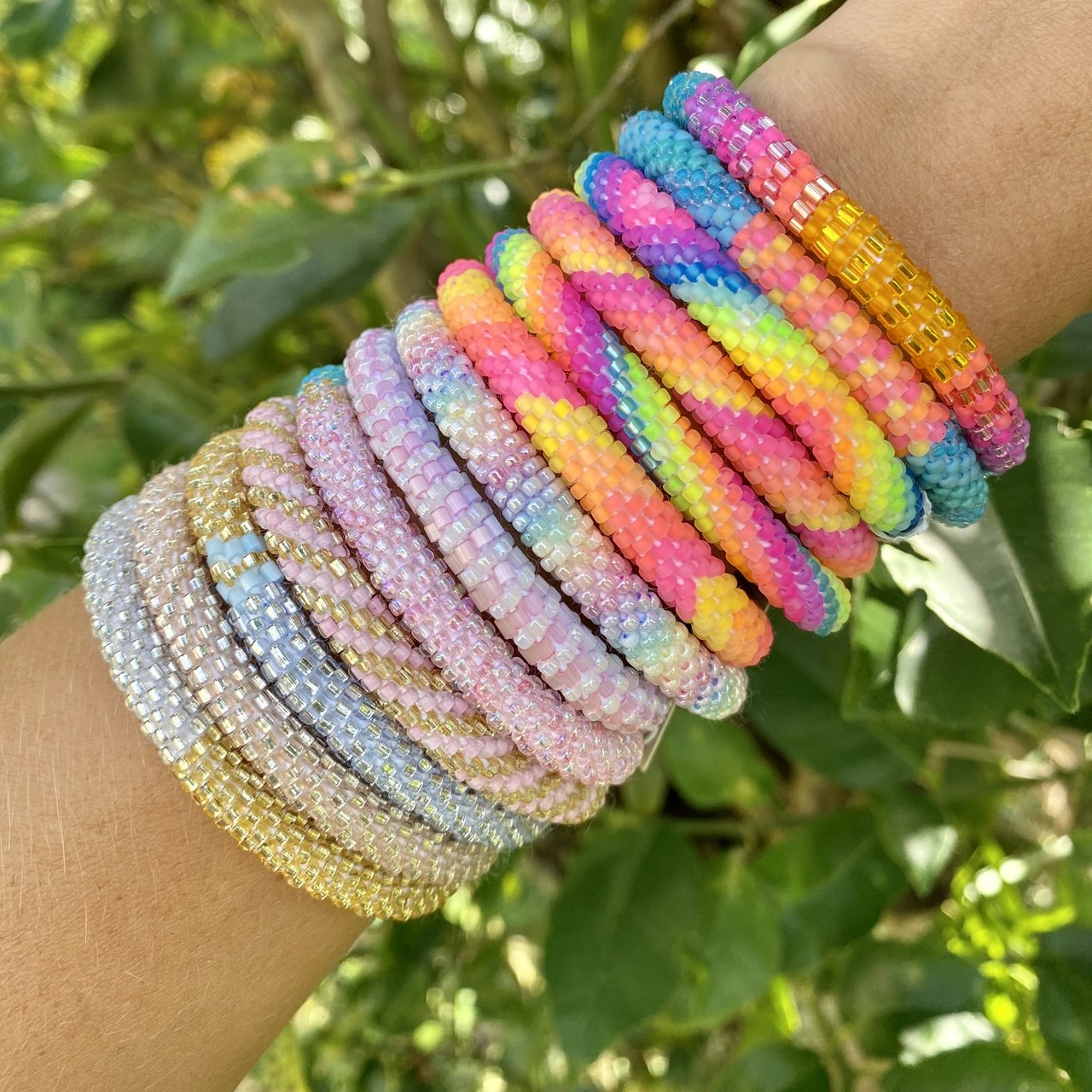 A Rainbow of Color Sea Glass Artisan Bracelet